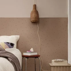 Abat-Jour Suspension Bouteille Rotin - Naturel