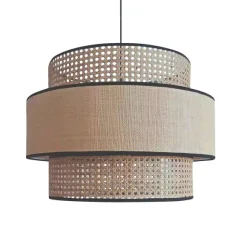 Abat-Jour Suspension Solaire L Naturel / Noir