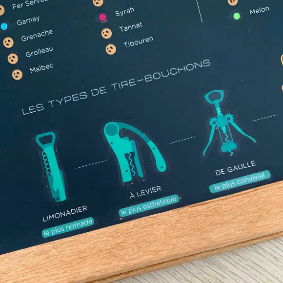 Affiche Carte A Gratter - La France Des Vins