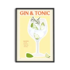Affiche Cocktail - Elin Pk - Gin & Tonic