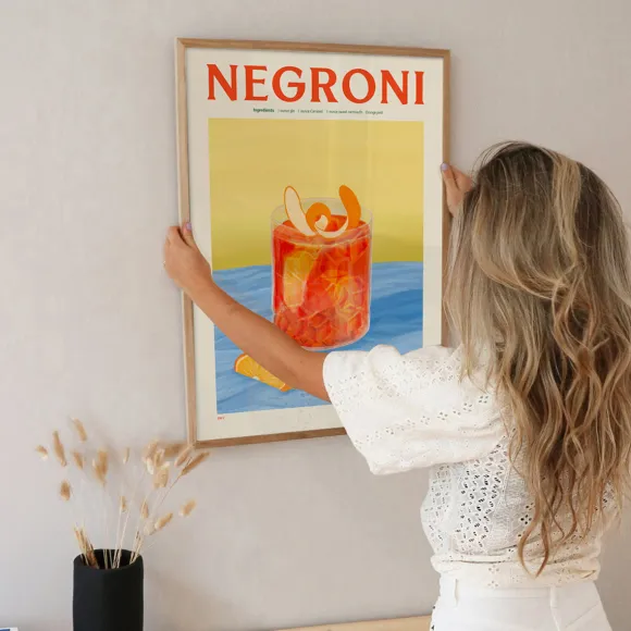 Affiche Cocktail - Elin Pk - Negroni