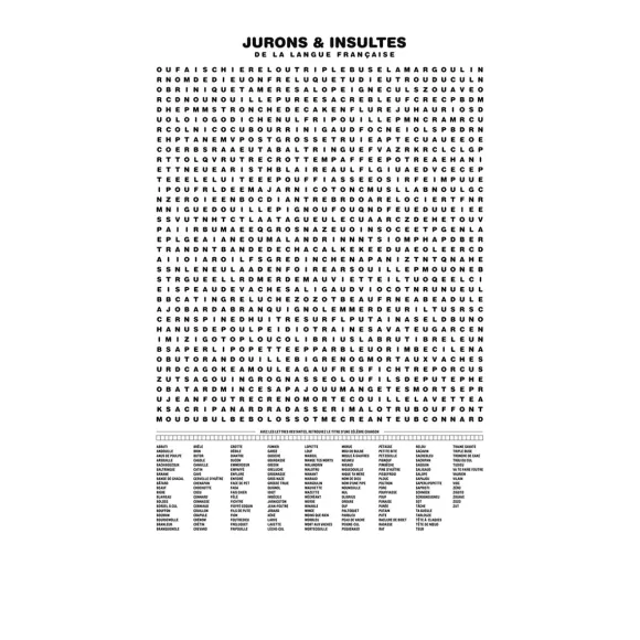 Affiche Compilation Des Jurons Et Insultes - 50 X 70 Cm