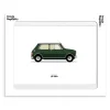 Affiche Le Duo Mini Cooper Vert Fonce - 30 X 40 Cm