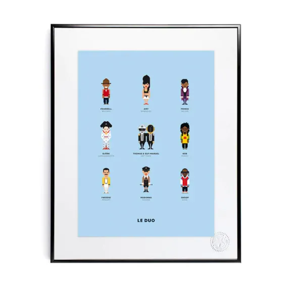 Affiche Le Duo Musique - 40 X 50 Cm