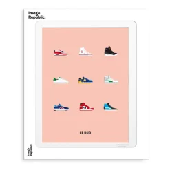Affiche Le Duo Sneakers - 30 X 40 Cm