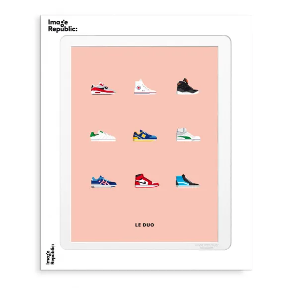 Affiche Le Duo Sneakers - 30 X 40 Cm