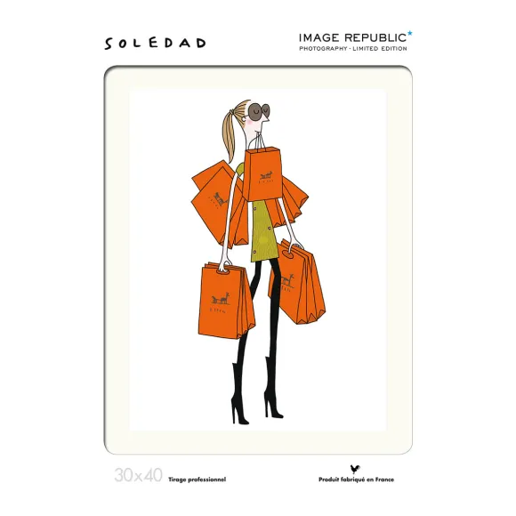 Affiche Soledad Sac Orange - 30 X 40 Cm