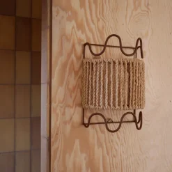 Applique Dolores Brun & Raphia - 30 X 25 Cm