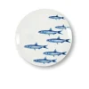 Assiette A Dessert Poissons En Porcelaine - O 21 Cm