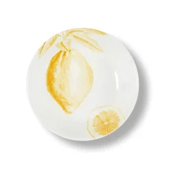 Assiette Creuse Citron En Porcelaine - O 20 Cm