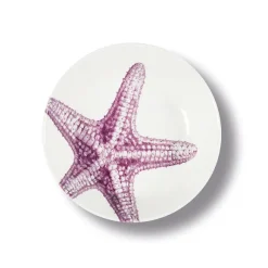 Assiette Creuse Etoile De Mer En Porcelaine - O 20 Cm