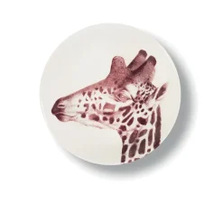 Assiette Creuse Girafe En Porcelaine - O 20 Cm
