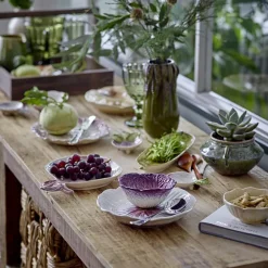 Assiette Mimosa En Gres - O 21 X 2,5 Cm - Violet