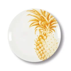 Assiette Plate Ananas En Porcelaine - O 27 Cm