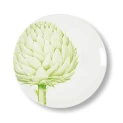 Assiette Plate Artichaut En Porcelaine - O 27 Cm