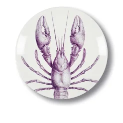 Assiette Plate Homard En Porcelaine - O 27 Cm