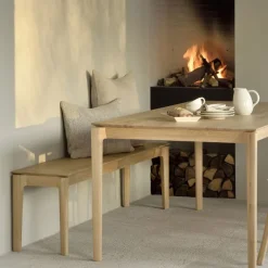 Banc Bok Chene 186 X 35 X H 46 Cm