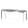 Banc Palissade En Acier Poudre - Gris Ciel