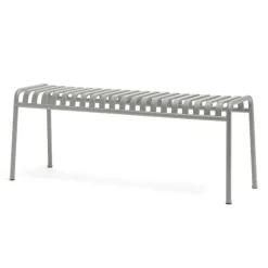 Banc Palissade En Acier Poudre - Gris Ciel