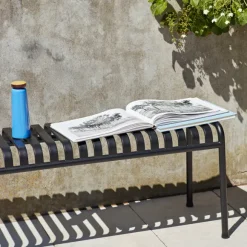 Banc Palissade En Acier Poudre - Anthracite