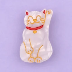 Barrette Chat Porte-Bonheur