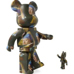 Bearbrick 400% + 100% Johannes Vermeer - La Jeune Fille A La Perle - 28 Cm