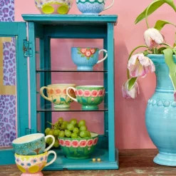 Bol Avec Fleurs En Relief En Ceramique - Rose