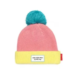 Bonnet Color Block 9 A 18 Mois - Rose, Jaune Et Bleu