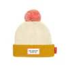 Bonnet Color Block - Creme, Curry Et Rose