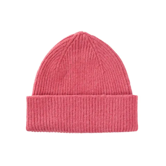 Bonnet En Laine Melangee - Fuchsia