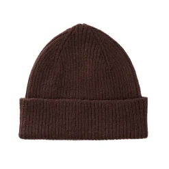 Bonnet En Laine Melangee - Marron