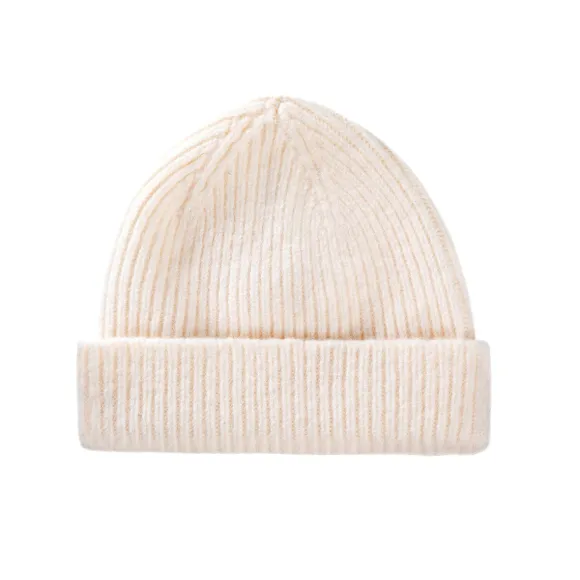 Bonnet En Laine Melangee - Neige
