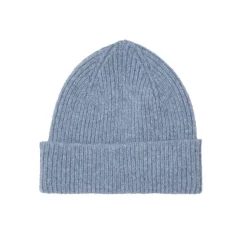 Bonnet En Laine Melangee - Denim