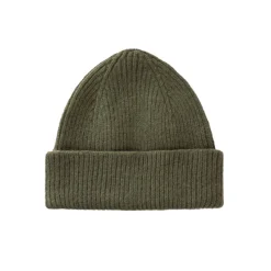Bonnet En Laine Melangee - Kaki
