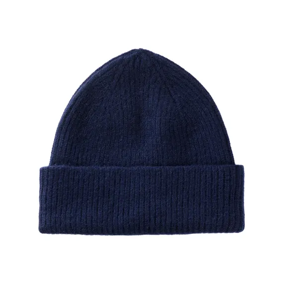 Bonnet En Laine Melangee - Midnight