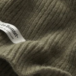 Bonnet En Laine Melangee - Kaki