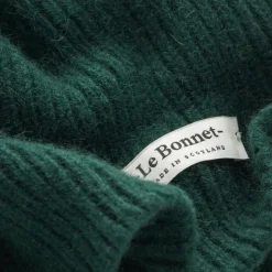 Bonnet En Laine Melangee - Vert Mousse