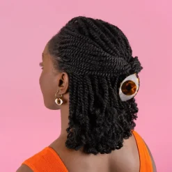 Boucles D'Oreilles Oeil - Marron