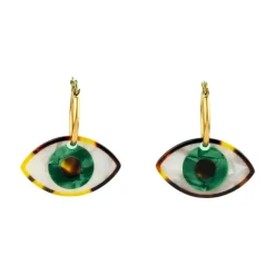 Boucles D'Oreilles Oeil - Vert