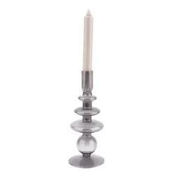 Bougeoir Verre Art Rings L