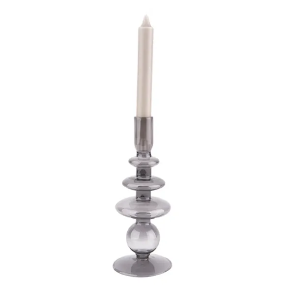 Bougeoir Verre Art Rings L