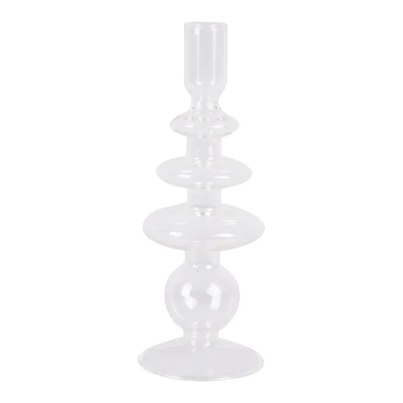 Bougeoir Verre Art Rings L