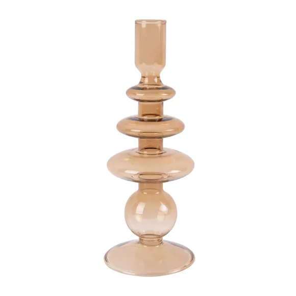 Bougeoir Verre Art Rings L