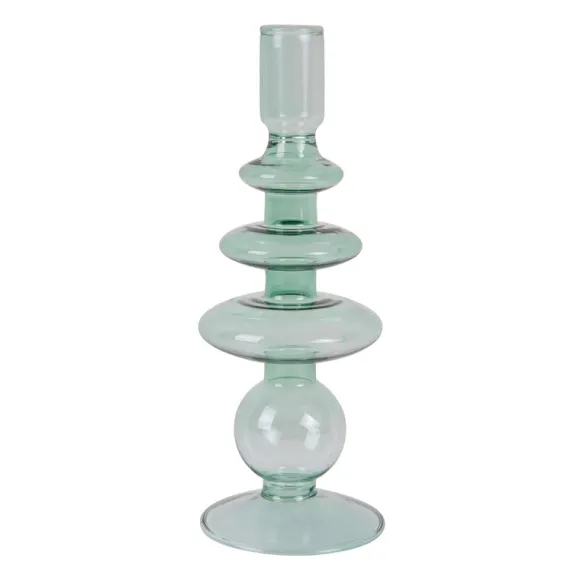 Bougeoir Verre Art Rings L