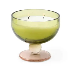 Bougie Parfumee En Verre Teinte - Chaux Brumee