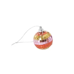 Boule Disco ? 5 Cm - Rayures Rose
