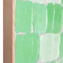 Cadre Peinture Abstraite - 75 X 100 Cm - Verte