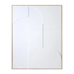 Cadre Relief Art A - 100 X 123 Cm - Blanc Xl