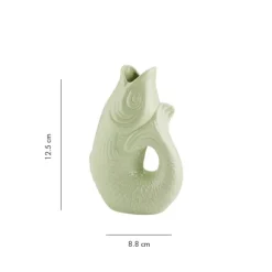 Carafe / Vase Monsieur Carafon Poisson - Vert Mousse