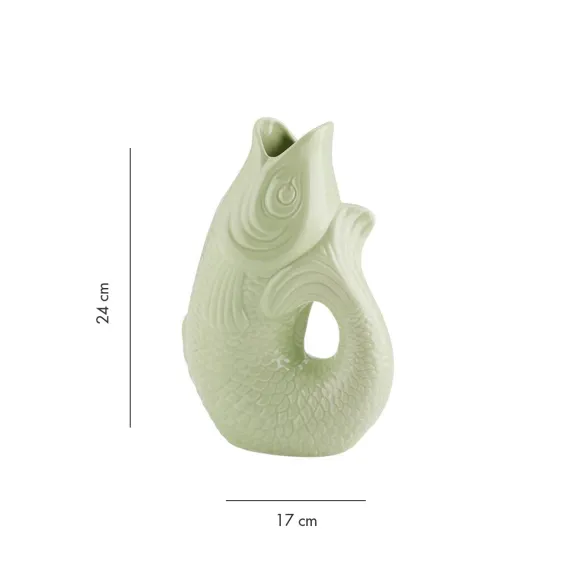 Carafe / Vase Monsieur Carafon Poisson - Vert Mousse